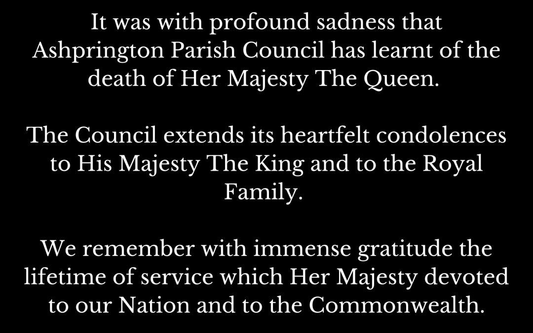 The death of Her Majesty Queen Elizabeth II