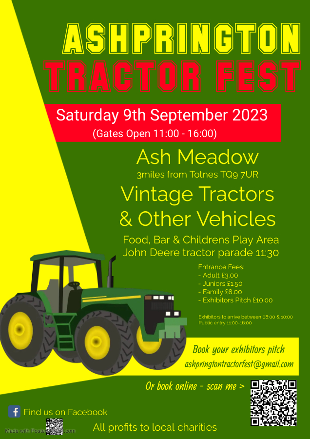 Ashprington Tractor Fest 9 September 2023