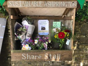 The Sustainable Ashprington Share Stall in action
